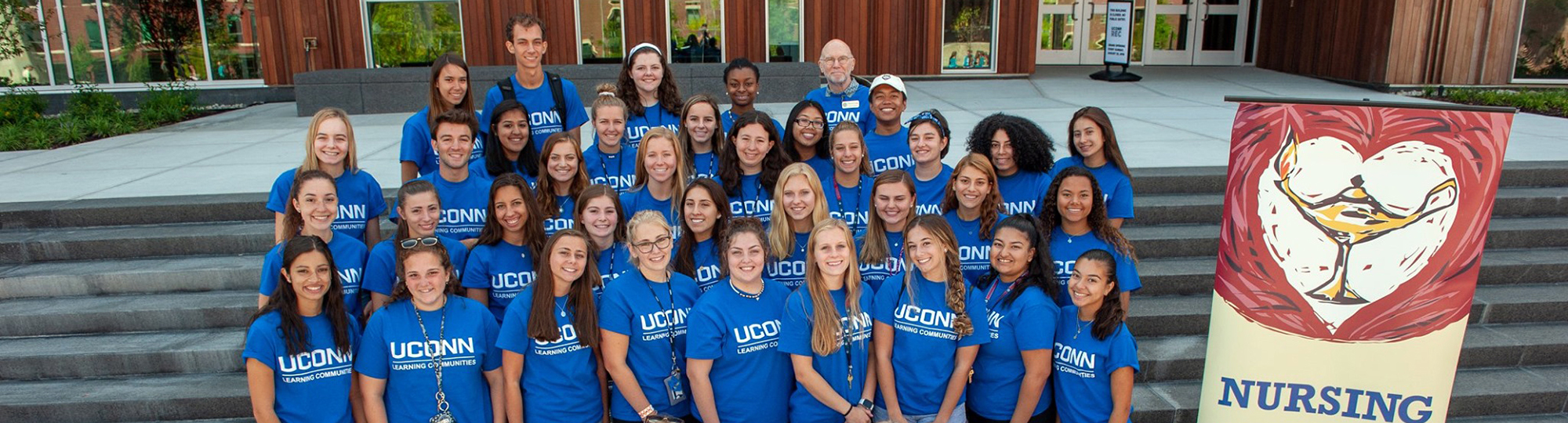 A group of students pose for a picture